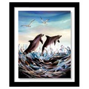 Double Dolphins - Metal Print